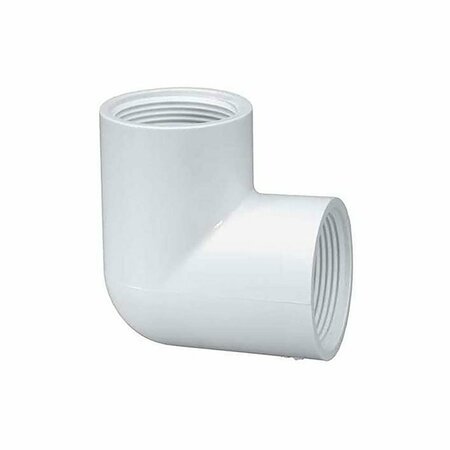 THRIFCO PLUMBING 3/4 Inch Female Thread x Female Thread PVC 90 Elbow SCH 40 8114208